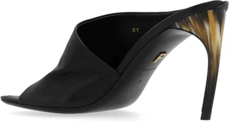 Salvatore Ferragamo Nymphe mules Black Dames