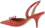 Salvatore Ferragamo Ornament Pumps met Verlengde Neus en Slingback Red Dames - Thumbnail 3