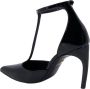 Salvatore Ferragamo Patentleren T-strap Stiletto Black Dames - Thumbnail 4