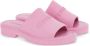 Salvatore Ferragamo Sandalen Pink Rubber Logo Sandals in roze - Thumbnail 2