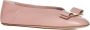 Salvatore Ferragamo Leren ballerina's met strikdetail Pink Dames - Thumbnail 8
