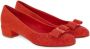 Salvatore Ferragamo Rode Crystal Vara-Bow Pumps Rood Dames - Thumbnail 3