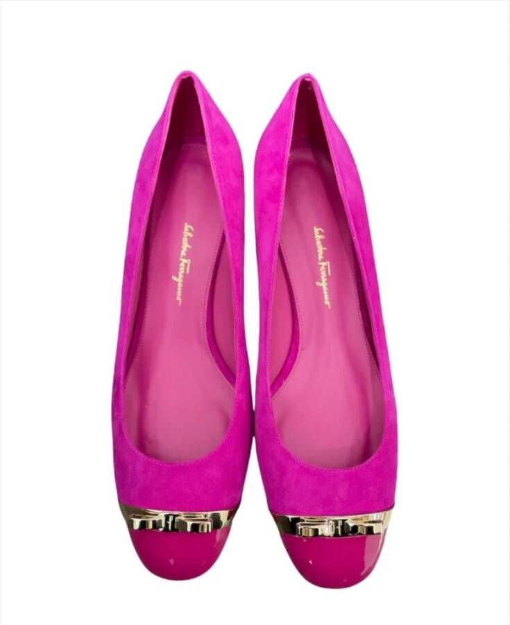 Salvatore Ferragamo Ballerina Schoenen Roze Dames