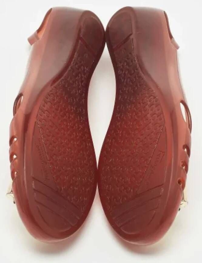 Salvatore Ferragamo Pre-owned Fabric flats Brown Dames