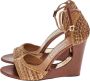 Salvatore Ferragamo Pre-owned Fabric sandals Brown Dames - Thumbnail 3