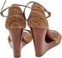 Salvatore Ferragamo Pre-owned Fabric sandals Brown Dames - Thumbnail 4