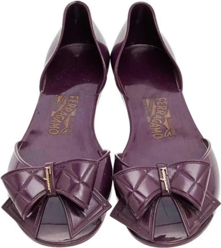 Salvatore Ferragamo Pre-owned Fabric sandals Purple Dames