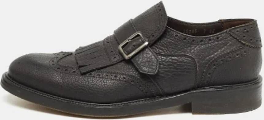 Salvatore Ferragamo Pre-owned Leather flats Black Dames