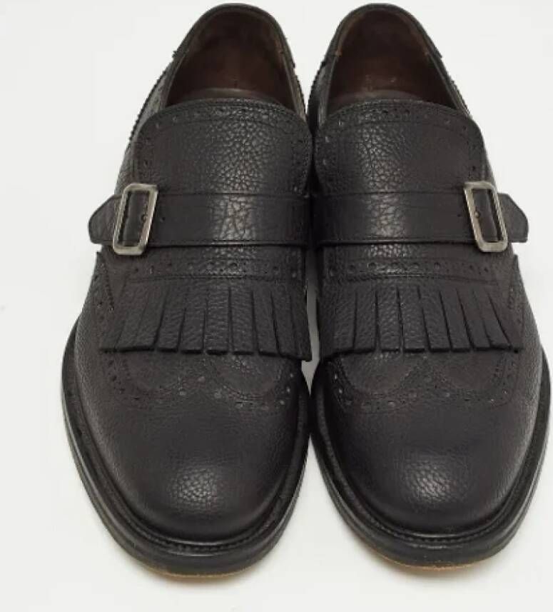 Salvatore Ferragamo Pre-owned Leather flats Black Dames