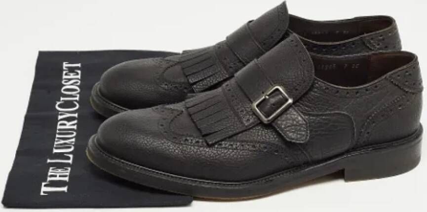 Salvatore Ferragamo Pre-owned Leather flats Black Dames