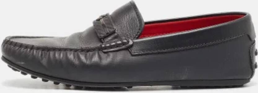 Salvatore Ferragamo Pre-owned Leather flats Black Heren