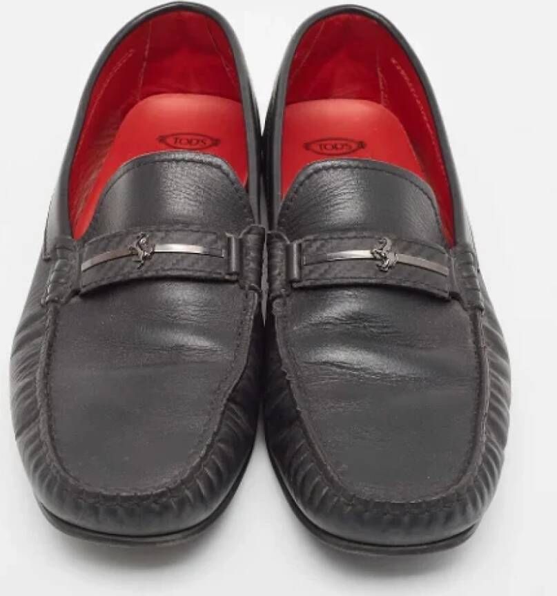 Salvatore Ferragamo Pre-owned Leather flats Black Heren