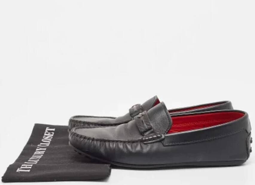 Salvatore Ferragamo Pre-owned Leather flats Black Heren