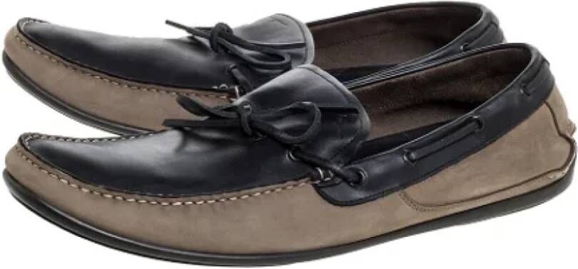 Salvatore Ferragamo Pre-owned Leather flats Brown Dames