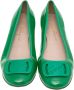 Salvatore Ferragamo Pre-owned Leather flats Green Dames - Thumbnail 2