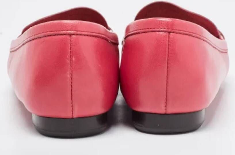 Salvatore Ferragamo Pre-owned Leather flats Pink Dames