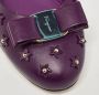 Salvatore Ferragamo Pre-owned Leather flats Purple Dames - Thumbnail 7