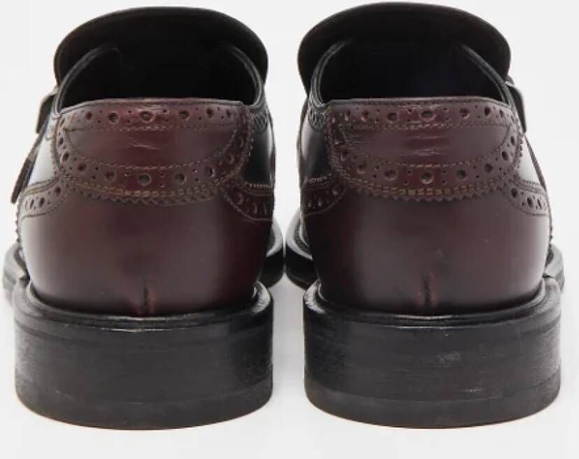 Salvatore Ferragamo Pre-owned Leather flats Red Dames