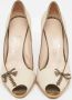 Salvatore Ferragamo Pre-owned Leather heels Beige Dames - Thumbnail 3
