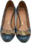 Salvatore Ferragamo Pre-owned Leather heels Blue Dames - Thumbnail 2