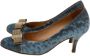 Salvatore Ferragamo Pre-owned Leather heels Blue Dames - Thumbnail 3