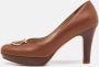 Salvatore Ferragamo Pre-owned Leather heels Brown Dames - Thumbnail 2