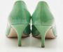 Salvatore Ferragamo Pre-owned Leather heels Green Dames - Thumbnail 4