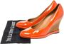 Salvatore Ferragamo Pre-owned Leather heels Orange Dames - Thumbnail 7
