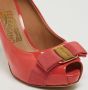 Salvatore Ferragamo Pre-owned Leather heels Orange Dames - Thumbnail 7