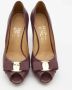 Salvatore Ferragamo Pre-owned Leather heels Purple Dames - Thumbnail 3