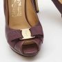 Salvatore Ferragamo Pre-owned Leather heels Purple Dames - Thumbnail 8