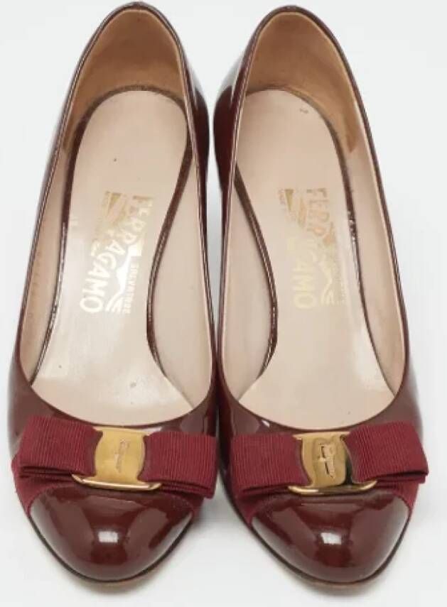 Salvatore Ferragamo Pre-owned Leather heels Red Dames