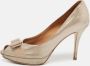 Salvatore Ferragamo Pre-owned Leather heels Yellow Dames - Thumbnail 2