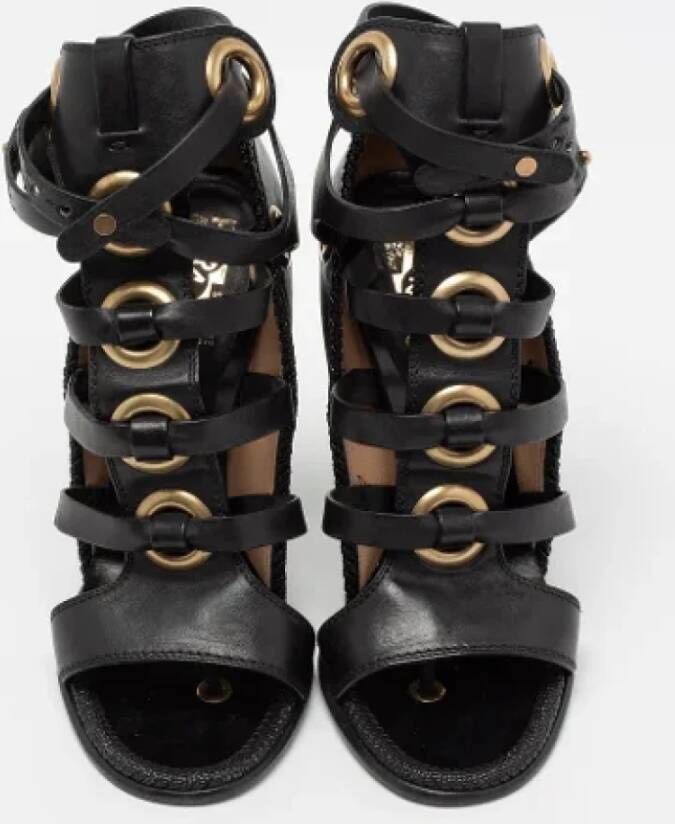 Salvatore Ferragamo Pre-owned Leather sandals Black Dames