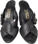 Salvatore Ferragamo Pre-owned Leather sandals Black Dames - Thumbnail 2