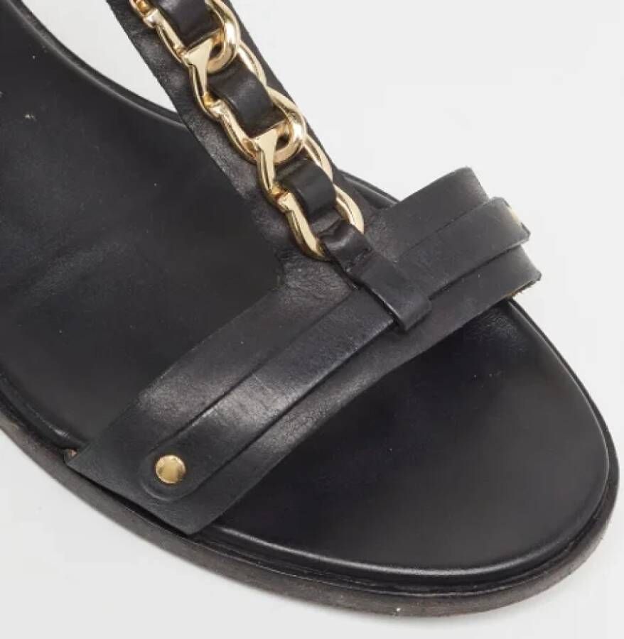 Salvatore Ferragamo Pre-owned Leather sandals Black Dames