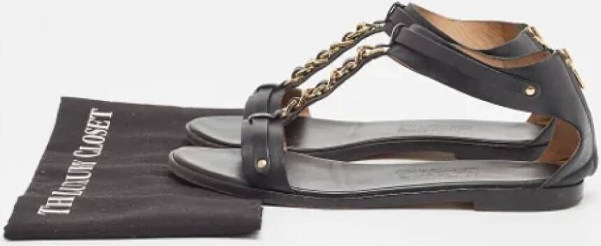 Salvatore Ferragamo Pre-owned Leather sandals Black Dames