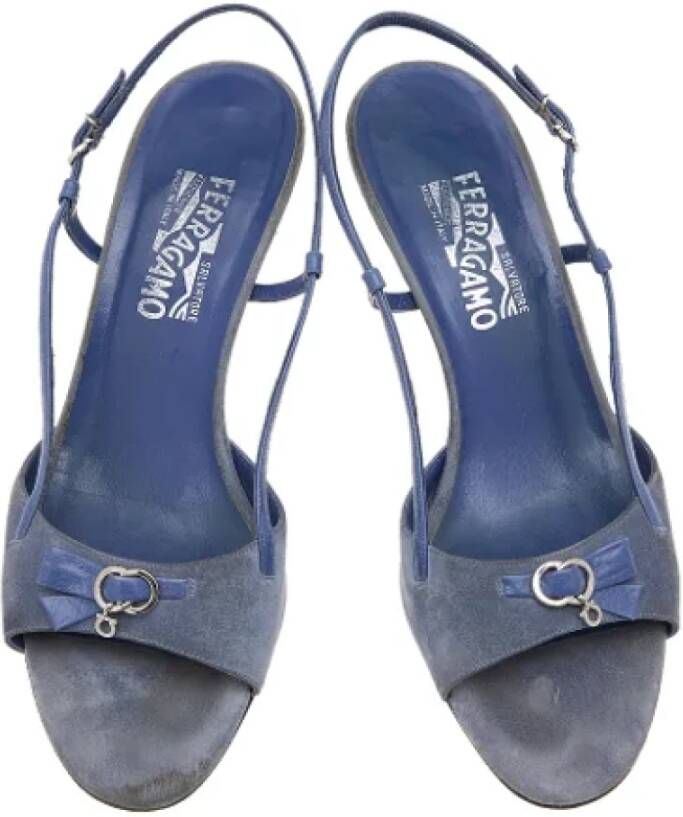 Salvatore Ferragamo Pre-owned Leather sandals Blue Dames