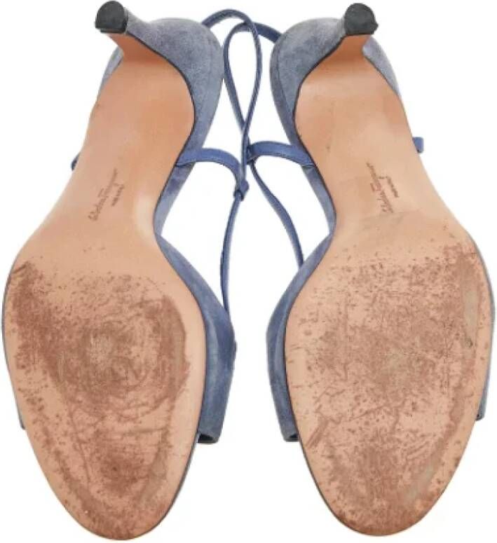 Salvatore Ferragamo Pre-owned Leather sandals Blue Dames