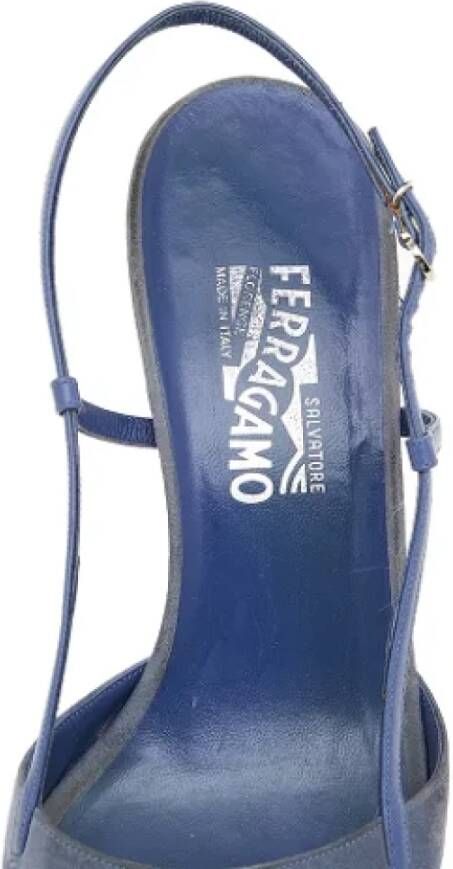 Salvatore Ferragamo Pre-owned Leather sandals Blue Dames