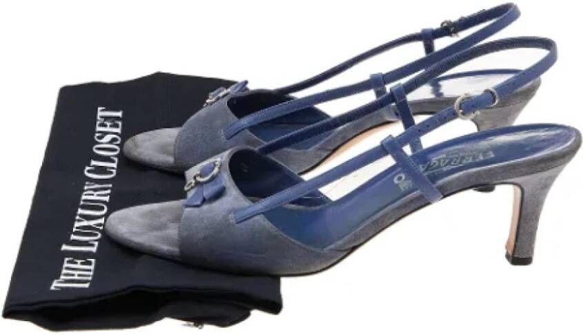 Salvatore Ferragamo Pre-owned Leather sandals Blue Dames