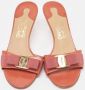 Salvatore Ferragamo Pre-owned Leather sandals Orange Dames - Thumbnail 3