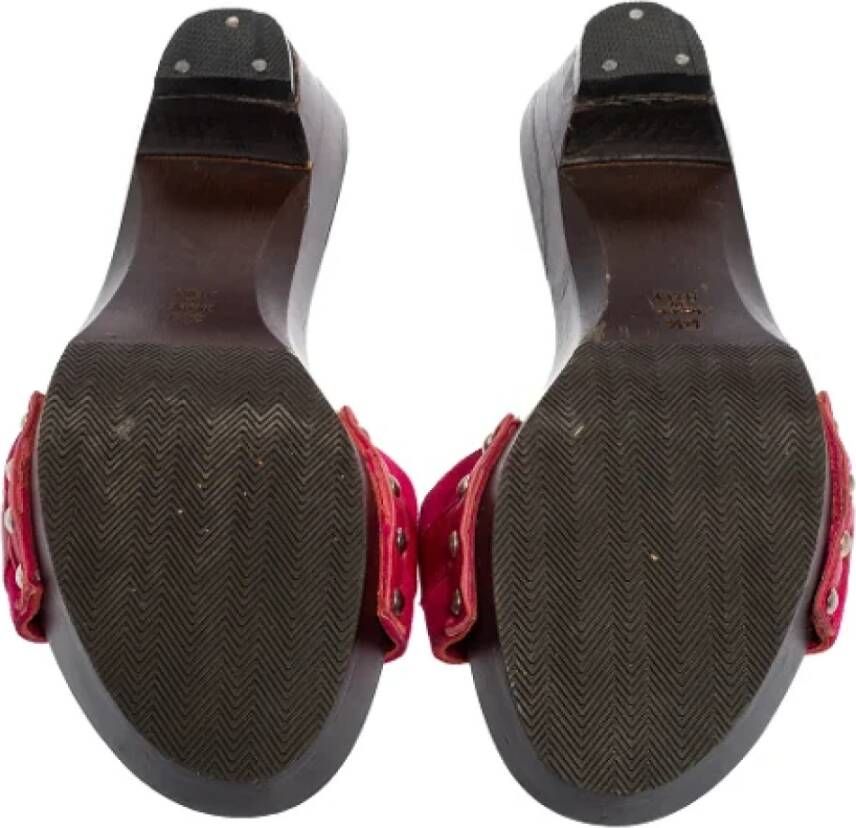 Salvatore Ferragamo Pre-owned Leather sandals Pink Dames