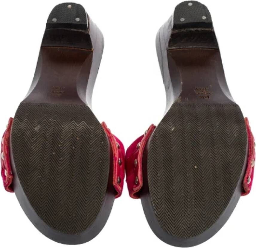 Salvatore Ferragamo Pre-owned Leather sandals Pink Dames