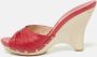 Salvatore Ferragamo Pre-owned Leather sandals Red Dames - Thumbnail 2