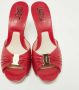 Salvatore Ferragamo Pre-owned Leather sandals Red Dames - Thumbnail 3