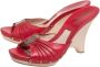Salvatore Ferragamo Pre-owned Leather sandals Red Dames - Thumbnail 3