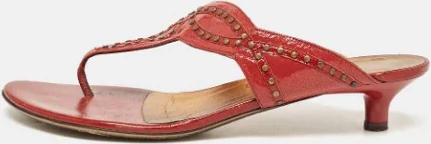 Salvatore Ferragamo Pre-owned Leather sandals Red Dames