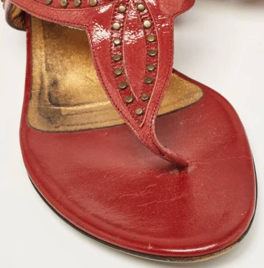 Salvatore Ferragamo Pre-owned Leather sandals Red Dames