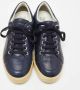 Salvatore Ferragamo Pre-owned Leather sneakers Blue Heren - Thumbnail 3